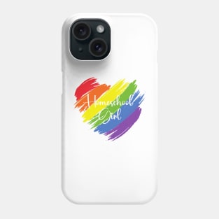 Homeschool Girl Heart Pride Phone Case