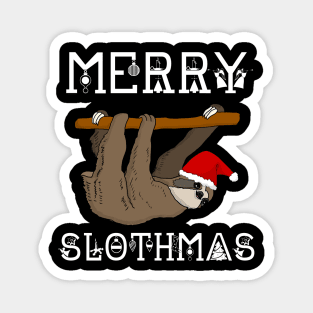 Merry Slothmas Sunny Santa Sloth Magnet