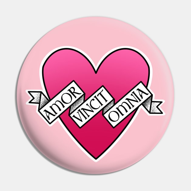 amor vincit omnia pink heart Pin by weilertsen