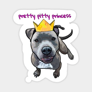 Pretty Pitty Princess -grey Magnet