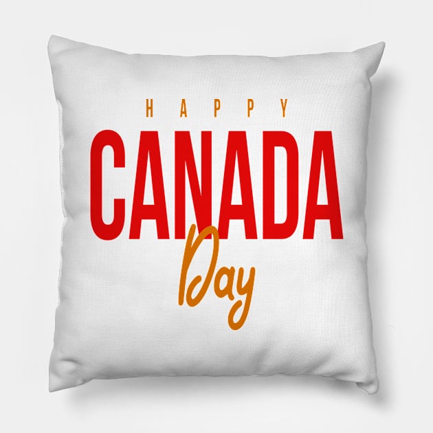 Happy Canada Day Pillow by Oh My Gift Art