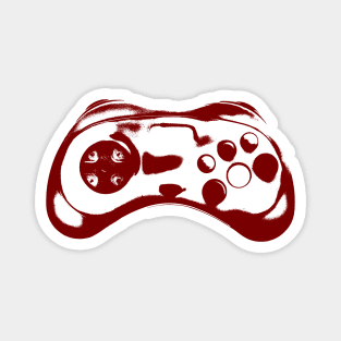 Red Vector Illustration of Video Game Controller Magnet