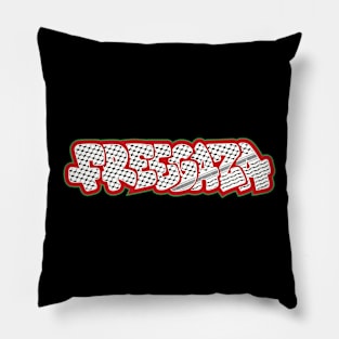 Free Gaza Palestine Freedom Support Palestinian Kufiya Pattern Solidarity Design Pillow