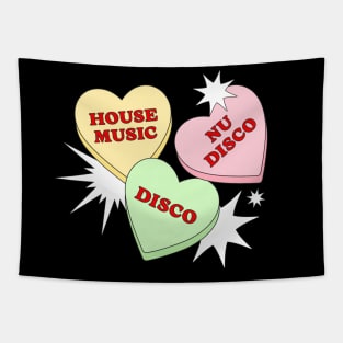 HOUSE DISCO NU DISCO - Candy Hearts Tapestry