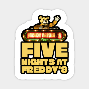 five nights at freddy's movie 2023 Josh Hutcherson graphic design Magnet