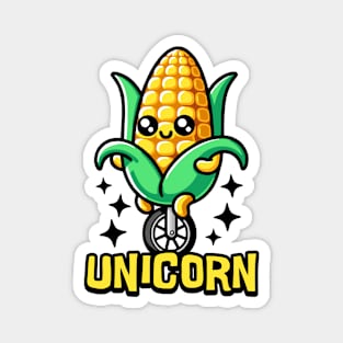 Unicorn! Cute Unicycle Corn Pun Magnet