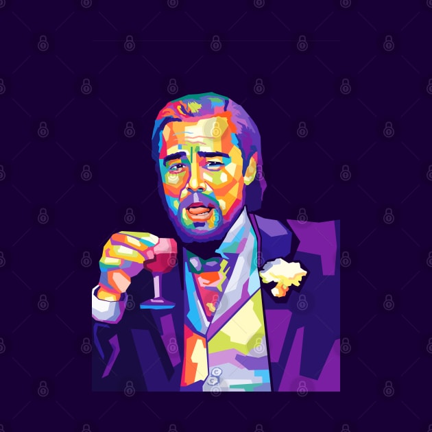 Dicaprio Laugh Meme Wpap Pop Art by Zet Art