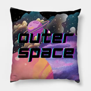 Outer Space! Deep reaches adventures! Apply now! Pillow