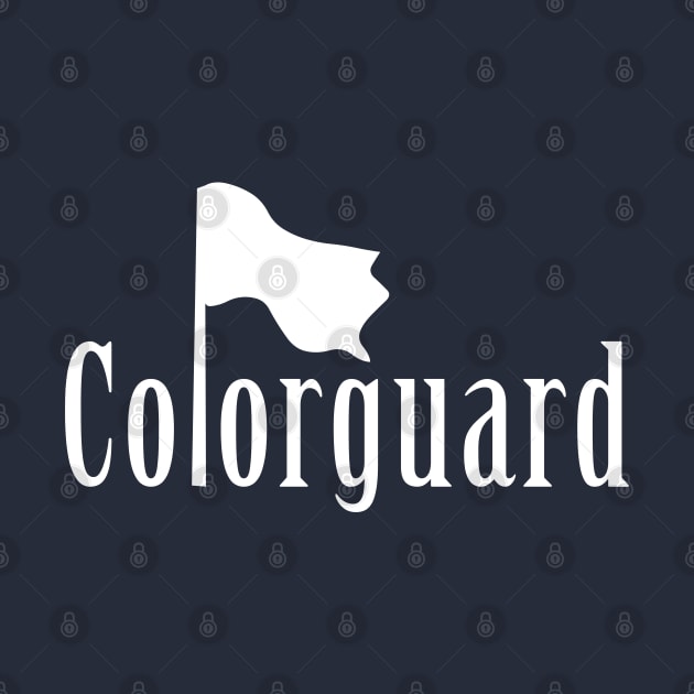 Colorguard Flag White Text by Barthol Graphics