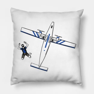 Skydiver And Plane Pillow
