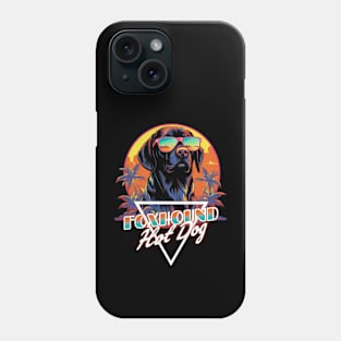 Retro Wave Foxhound Hot Dog Shirt Phone Case