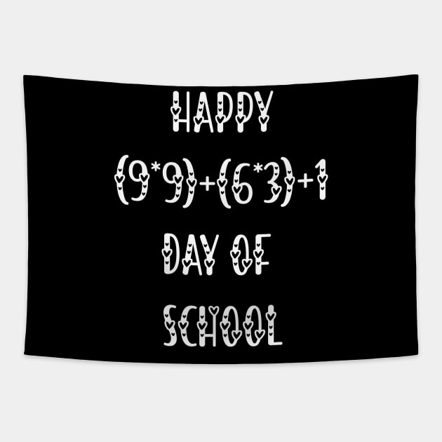 Math Formula 100 Days Of School Funny Math Teacher 100th Day Tapestry by ALLAMDZ