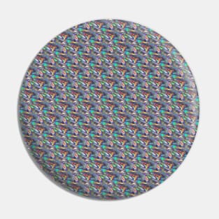 silver holographic print Pin