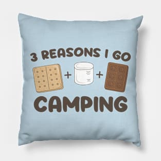 3 Reasons I Go Camping Pillow