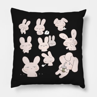 a cute rabbit character, cute, lovely, adorable, charming, sweet animal friends Pillow