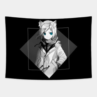 Anime/Manga girl with blue eyes Tapestry