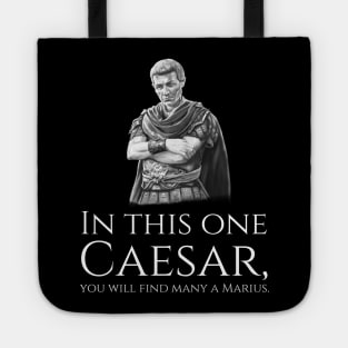 Ancient Rome Sulla Quote About Julius Caesar And Marius Tote