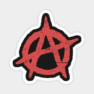 Distressed Punk Anarchy Symbol Magnet