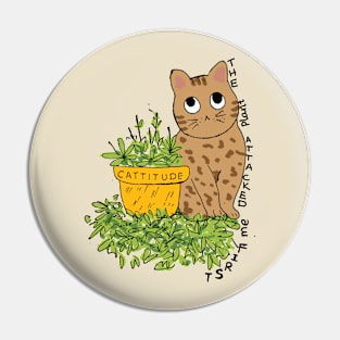 Cat fights with plant Pin