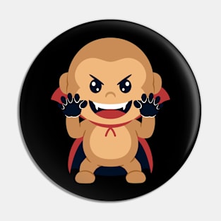 cute monkey in dracula costume Pin