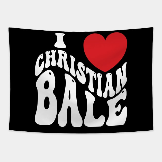 I Heart Christian Bale v5 Tapestry by Emma