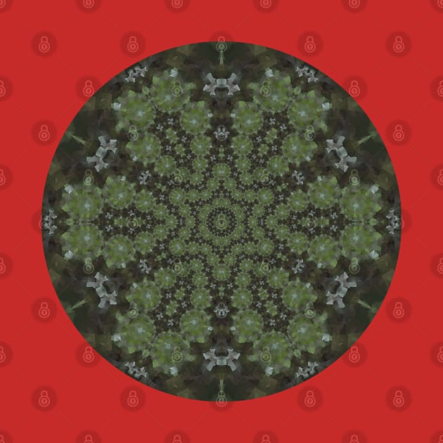 Dark Green Bubbles Kaleidoscope by KaSaPo