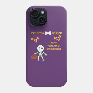 Halloween Trick or Treat Skeleton Phone Case