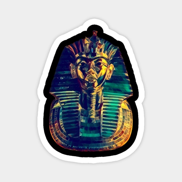 Mask of Tutankhamun Polypaint Magnet by jph