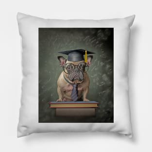 French Bulldog Graduate Scholar Pillow