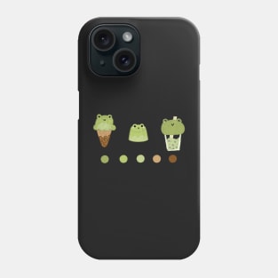 Kawaii frog themed sweets stickers Phone Case