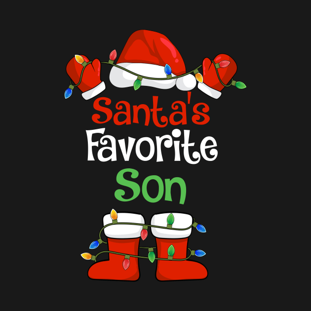 Santa's Favorite Son Funny Christmas Pajamas by cloverbozic2259lda