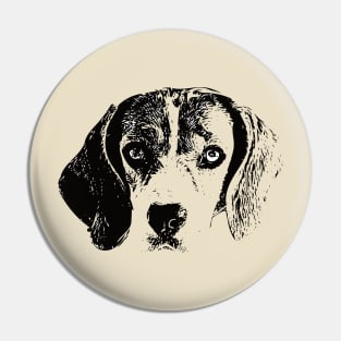 Beagle Face Design - A Beagle Christmas Gift Pin