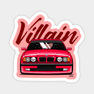 E34 IN RED STANCED Magnet