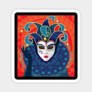 Venetian Mask Design Magnet