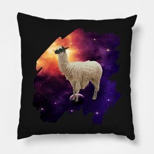 Llama in Outer Space Pillow