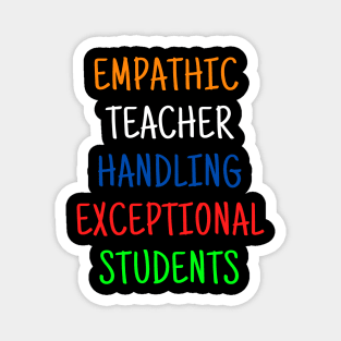 Empathic Teacher Handling Exceptional Students; World Autism Day Magnet