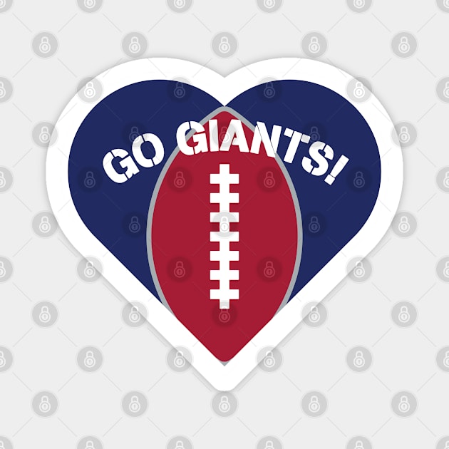 Heart Shaped New York Giants Magnet by Rad Love