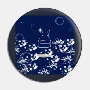 Medicine bottle, medicine with dark blue color background Pin