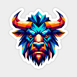 Geometric Minotaur: Mythical Beast Art Magnet