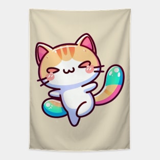 Dancing cat Tapestry