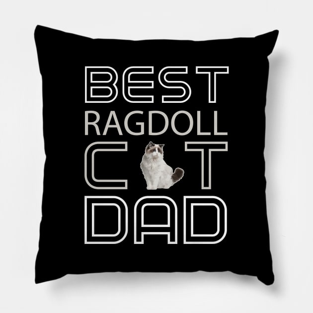 Best Ragdoll Cat Dad Pillow by AmazighmanDesigns