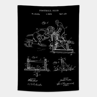 American Football Training Sled Patent Blueprint 1959 Tapestry