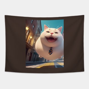 Selfie Fat cat - Modern digital art Tapestry