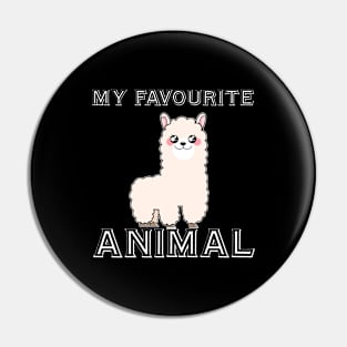 Cute Llama Favourite Animal Pin