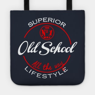 old school label Tote