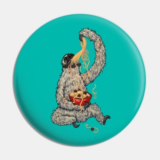 Sloth Eating Spaghetti Pin