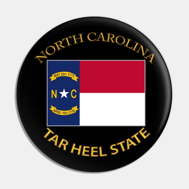 Flag - North Carolina - Tar Heel State Pin by twix123844