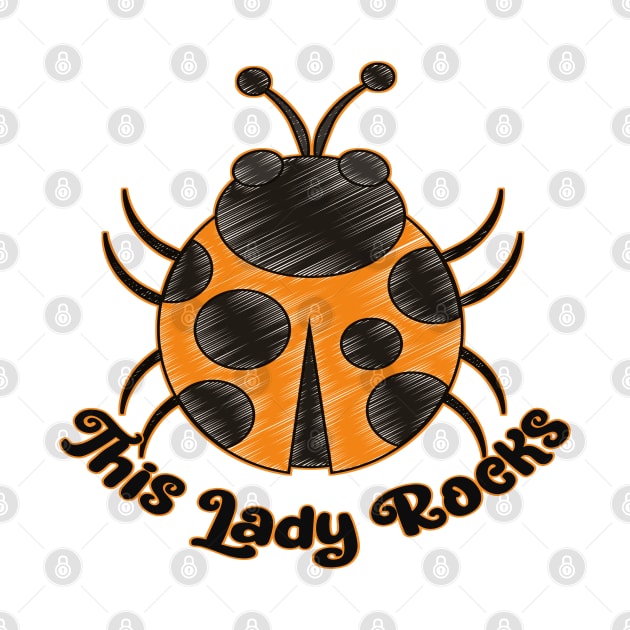 Cute Ladybug Design - This Lady Rocks by Animal Specials