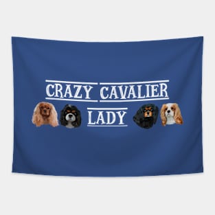 Crazy Cavalier King Charles Spaniel Lady Tapestry