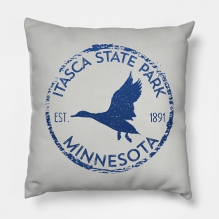 Itasca State Park Minnesota Birder's Duck in Flight Birding Pillow